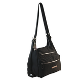 Huskies Black Convertible Backpack Purse HK 02-830 Kimber