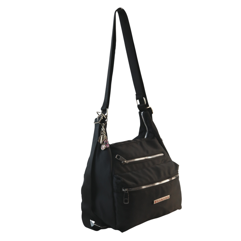 Huskies Black Convertible Backpack Purse HK 02-830 Kimber