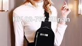 Huskies Black Crossbody Backpack HK 02-767 Brian Sling