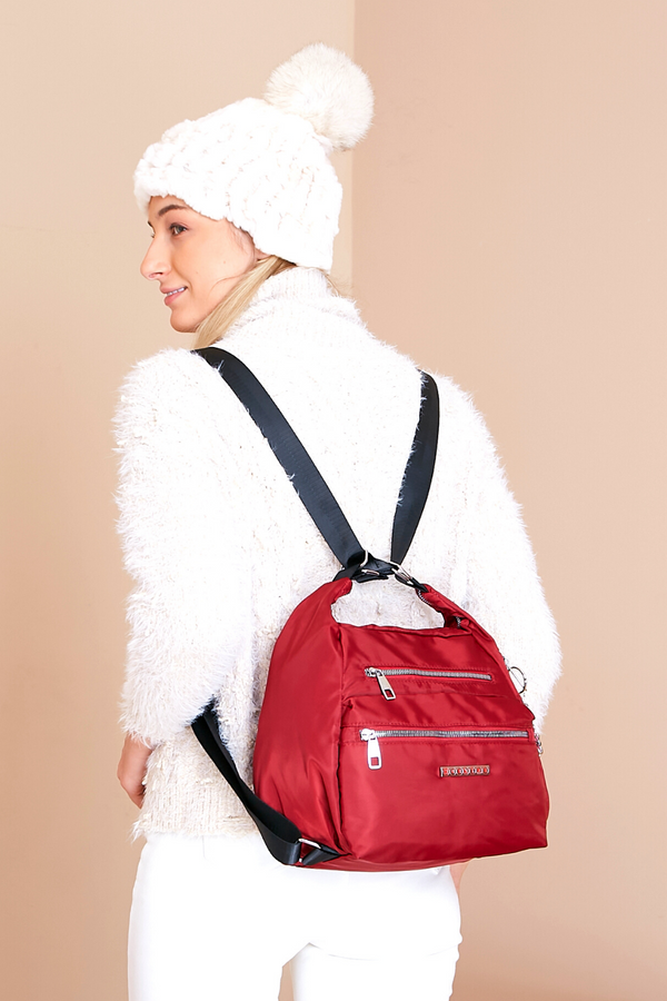 Huskies Red Convertible Backpack Purse HK 02-830 Kimber