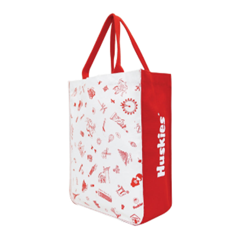 Huskies White/Red Getaway Tote Shopping Bag HK 02-796