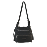 Huskies Black Convertible Backpack Purse HK 02-830 Kimber