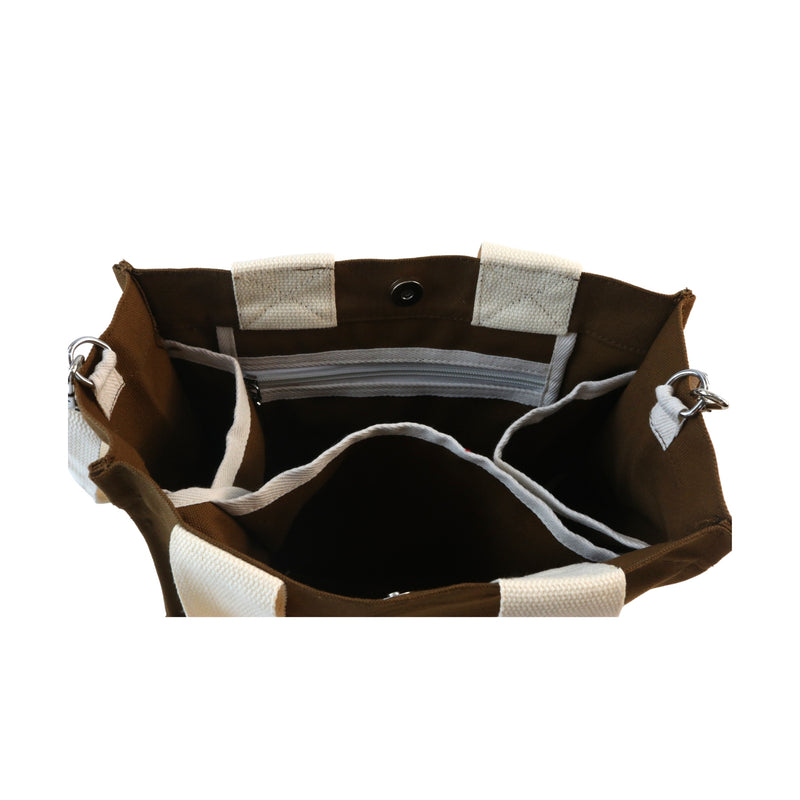 Huskies Brown Shoulder / Crossbody Handbag HK 02-834 Irene