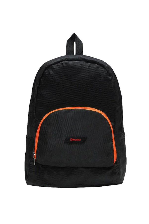 Huskies Black/Orange Foldable Backpack HK 02-700 